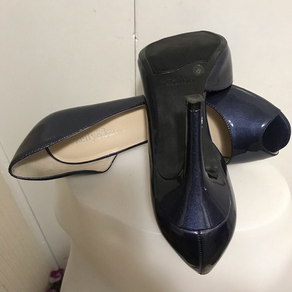 Kelly & Katie Blue Patent Open Toe Shoes Size 8 - Picture 8 of 8